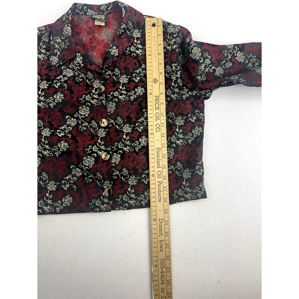 Vtg Tripp NYC Daang‎ Goodman Asian Inspired Button Jacket dragon Women's Medium - Picture 4 of 9